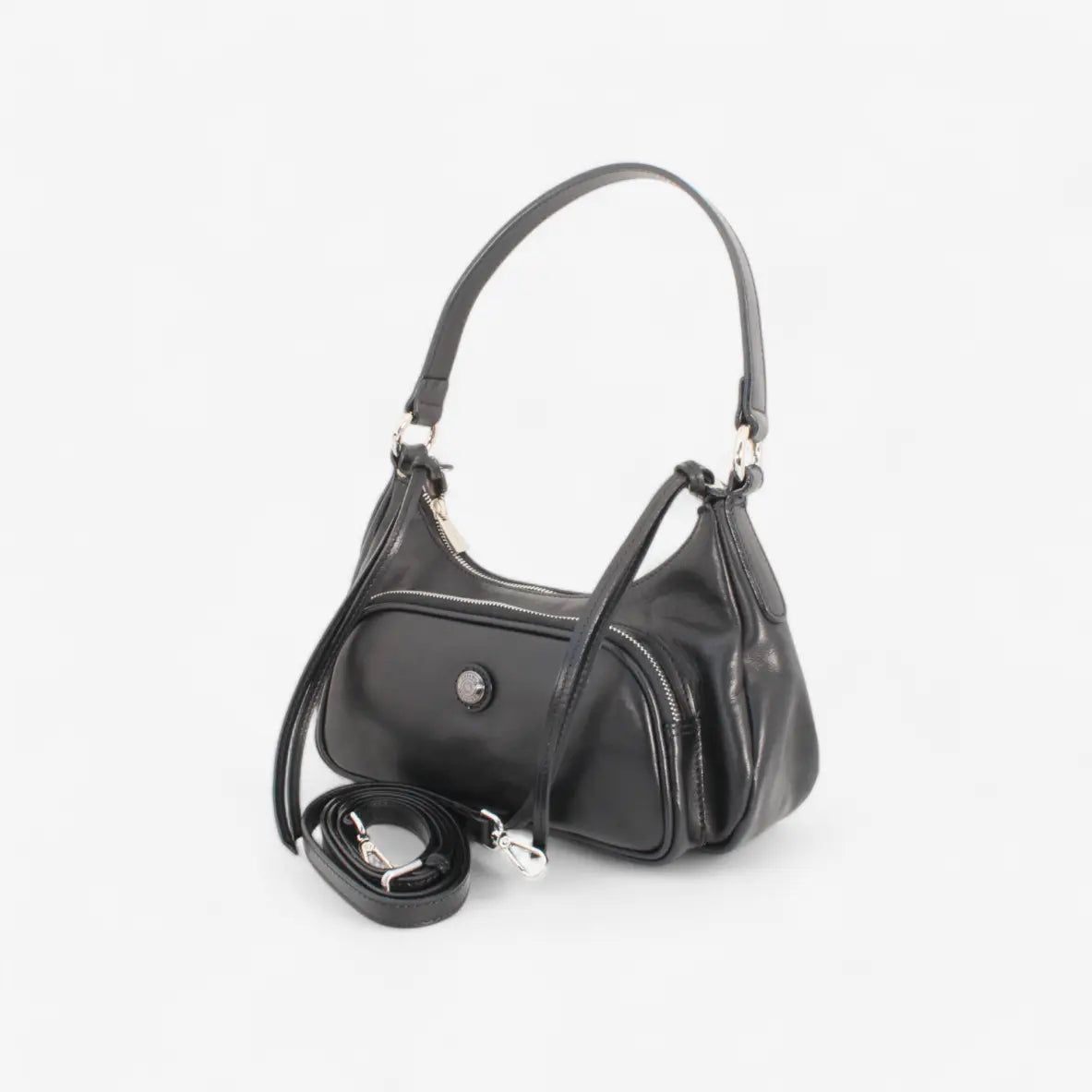 Frontpocket Hobo Bag schwarz