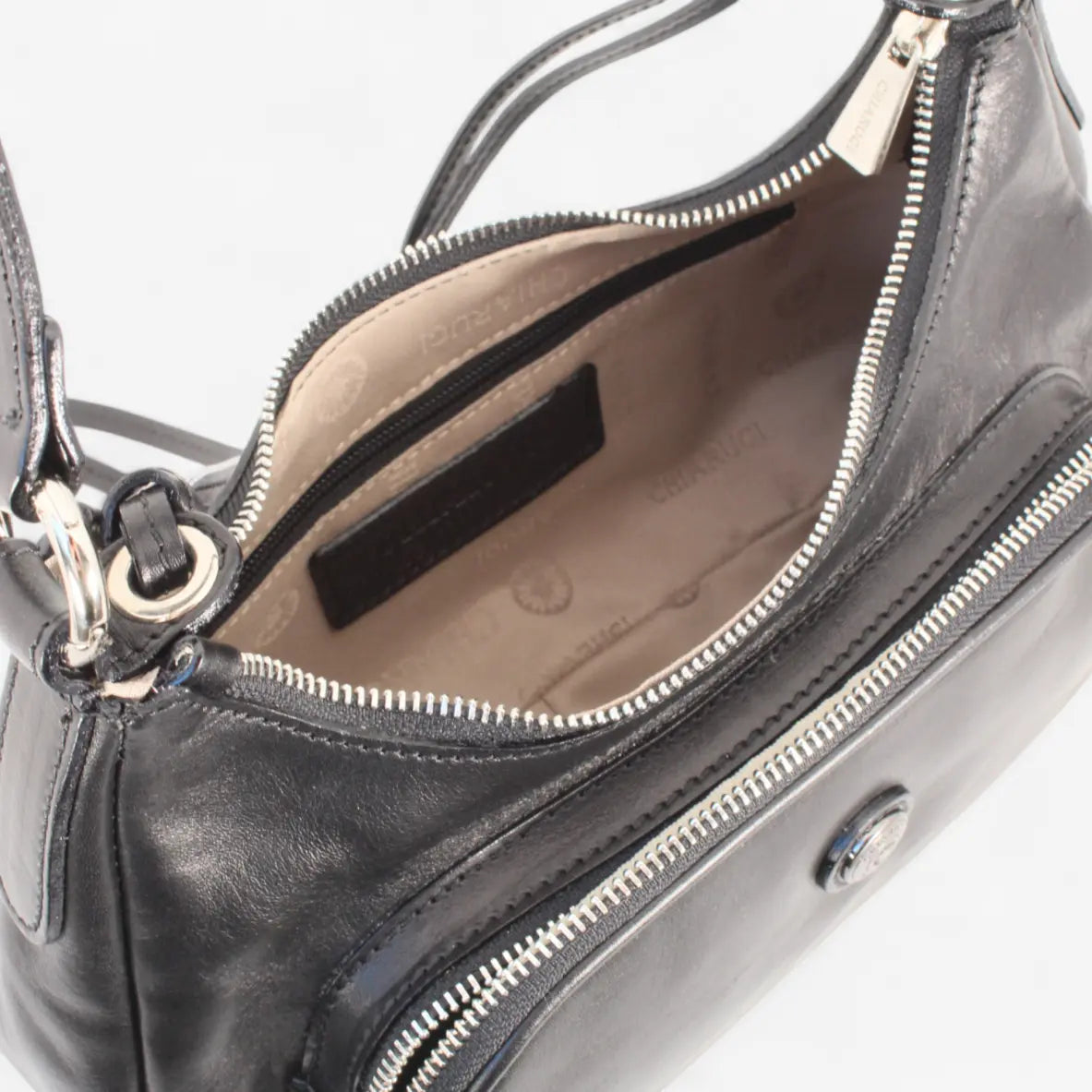 Frontpocket Hobo Bag schwarz