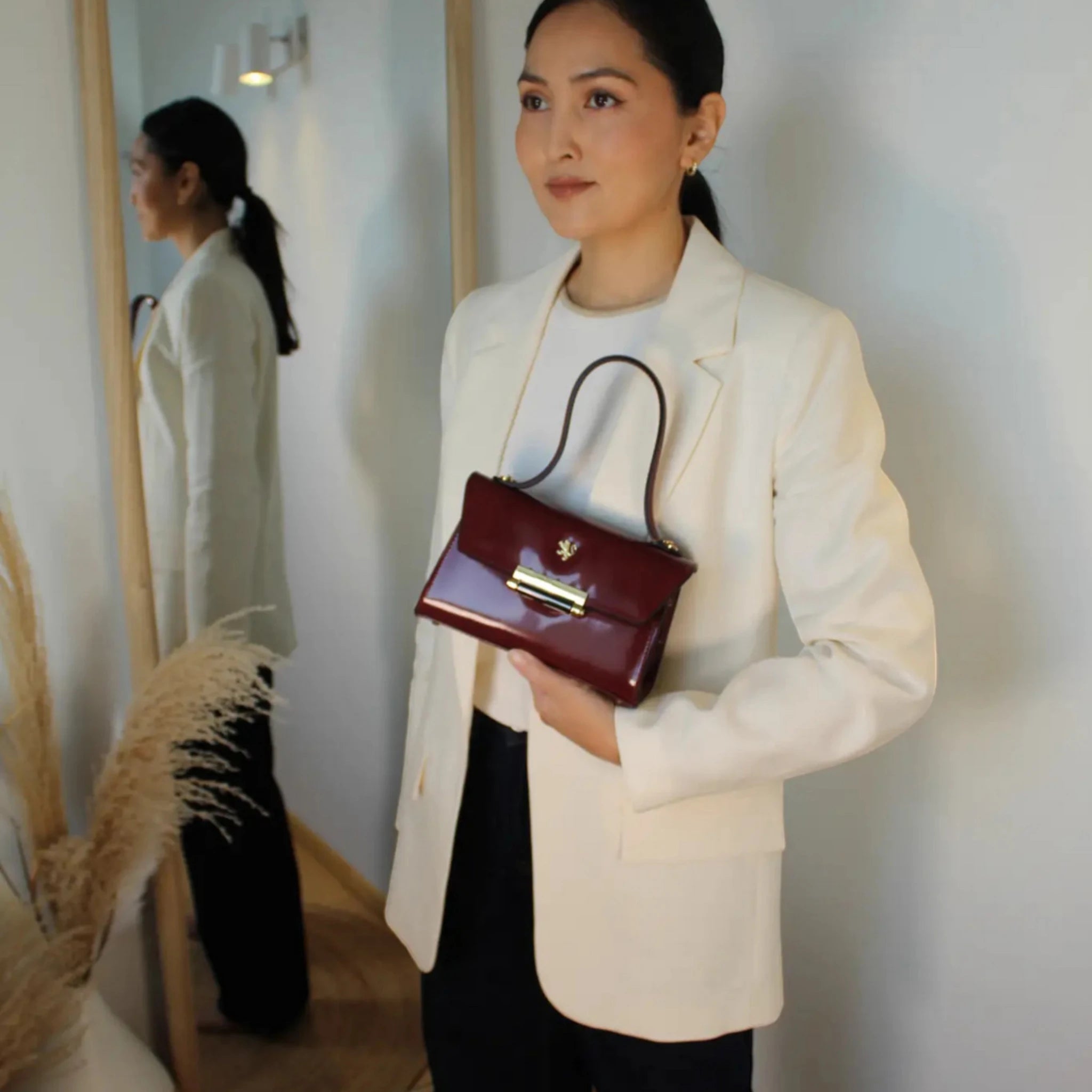 Miss Impruneta Mini Satchel weinrot