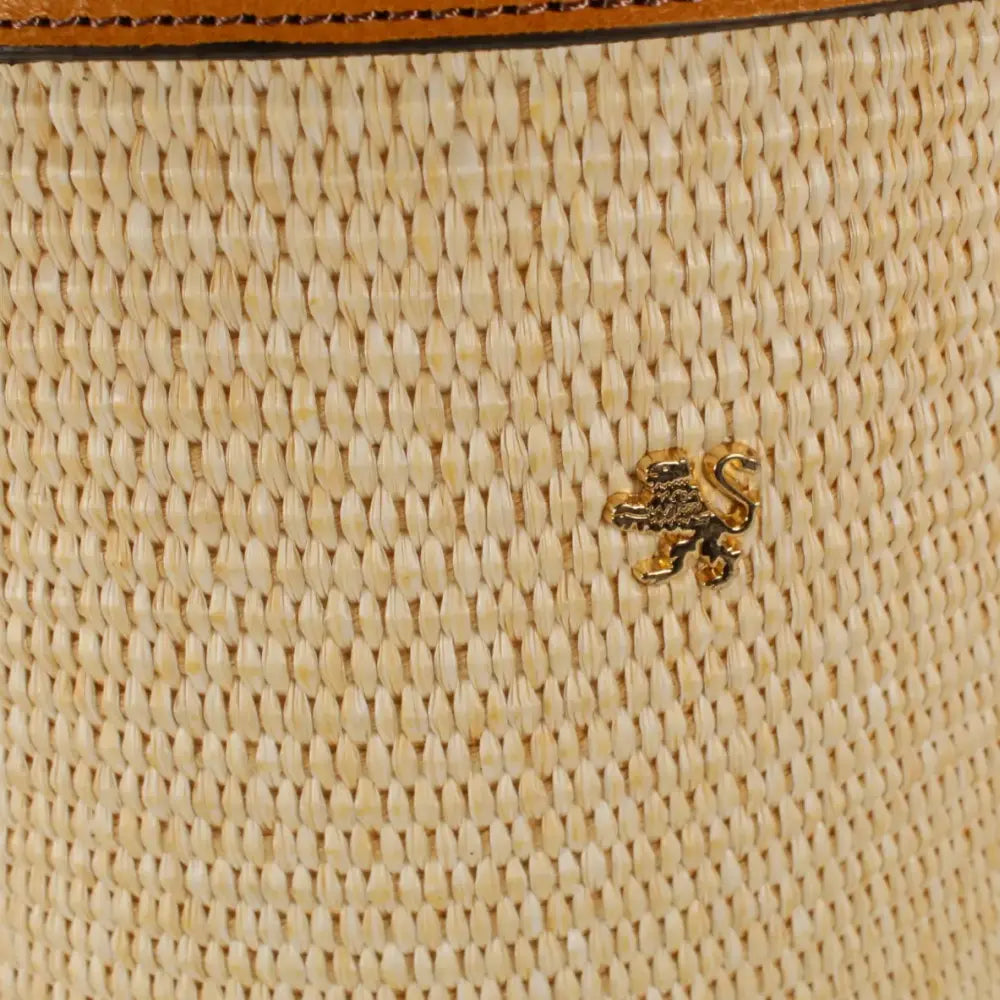 Secchiello Bucket Bag Raffia cognac