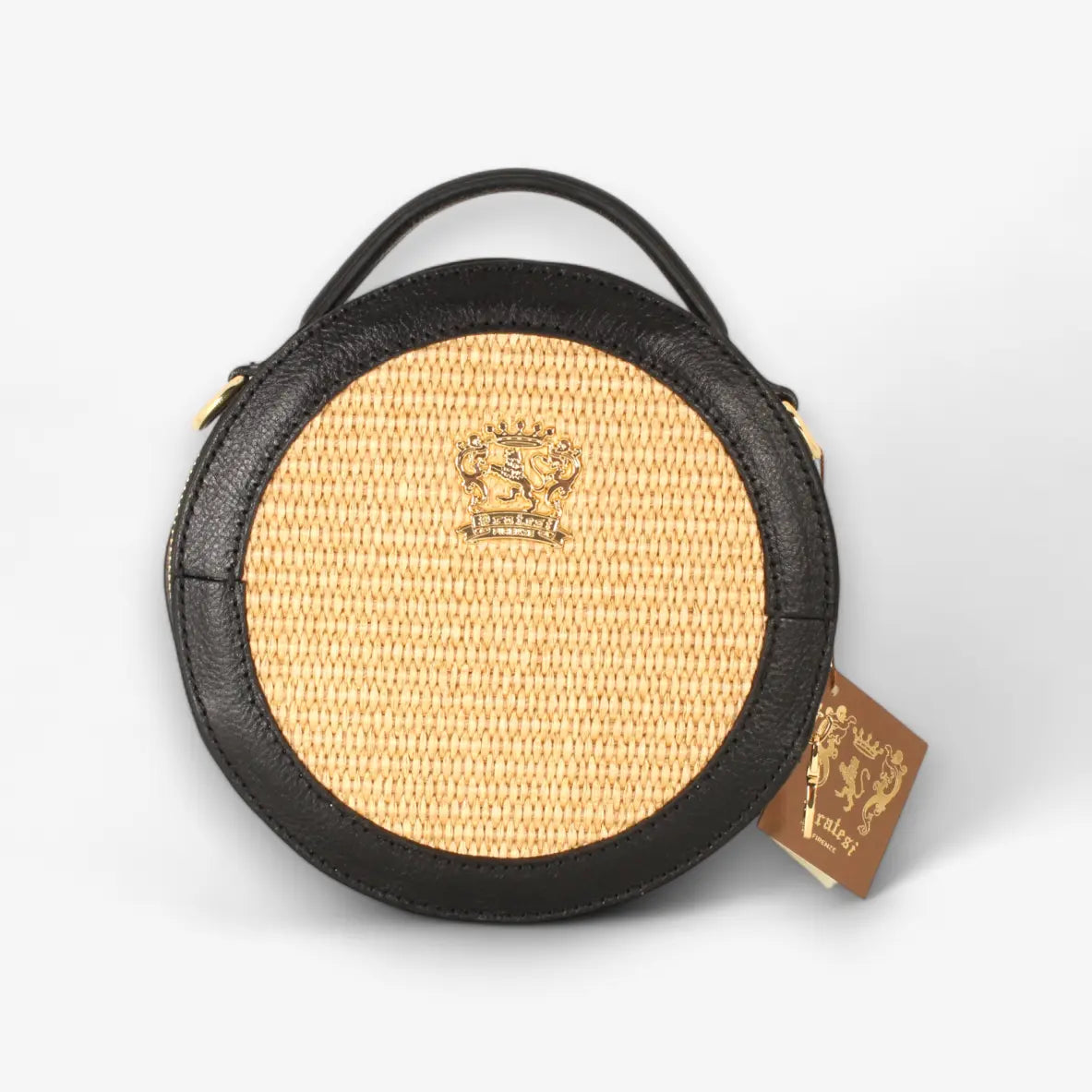 Troghi Crossbody Bag Raffia schwarz