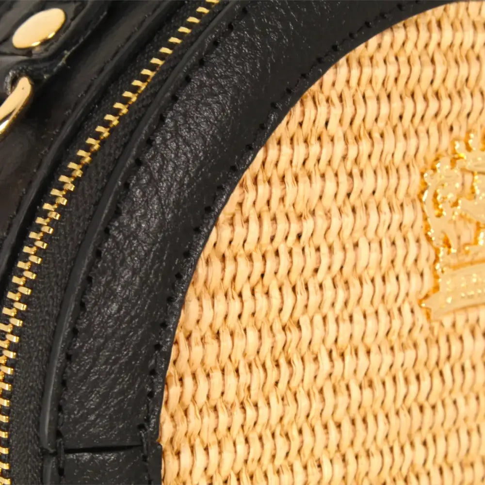 Troghi Crossbody Bag Raffia schwarz