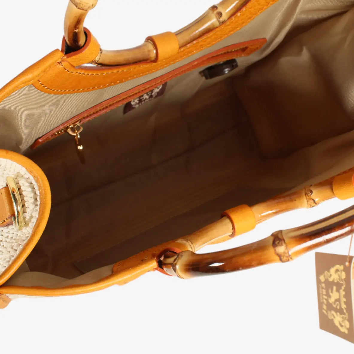 Girone Tote Bag Raffia cognac