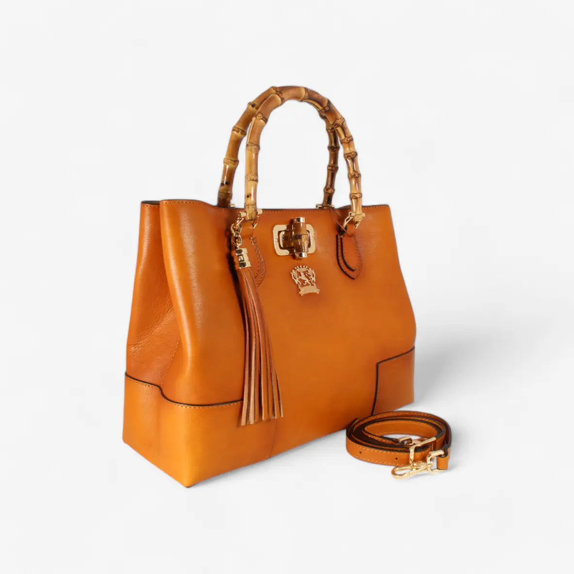 Sarteano Bamboo Schultertasche braun