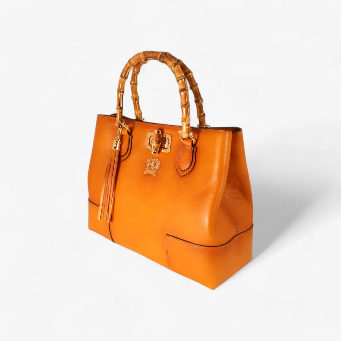 Sarteano Bamboo Schultertasche braun