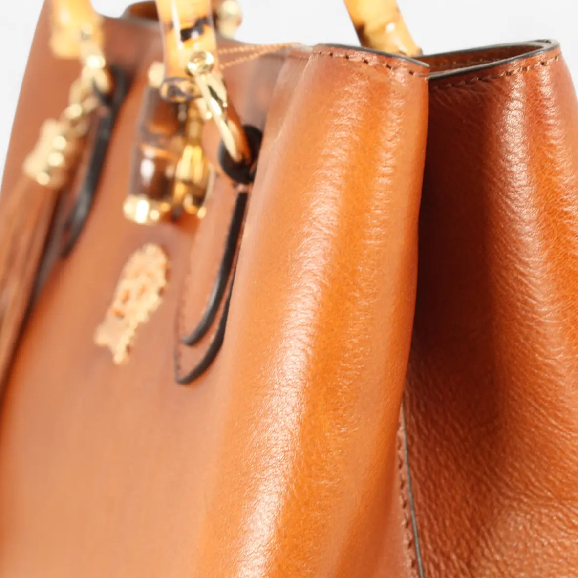 Sarteano Bamboo Schultertasche braun