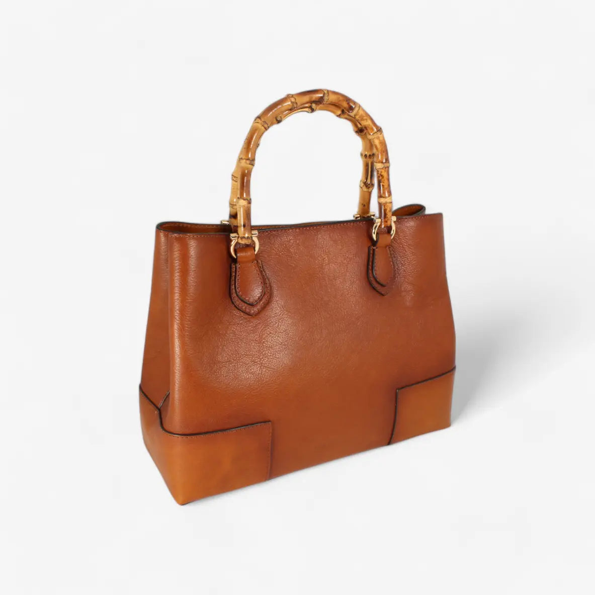 Sarteano Bamboo Schultertasche braun