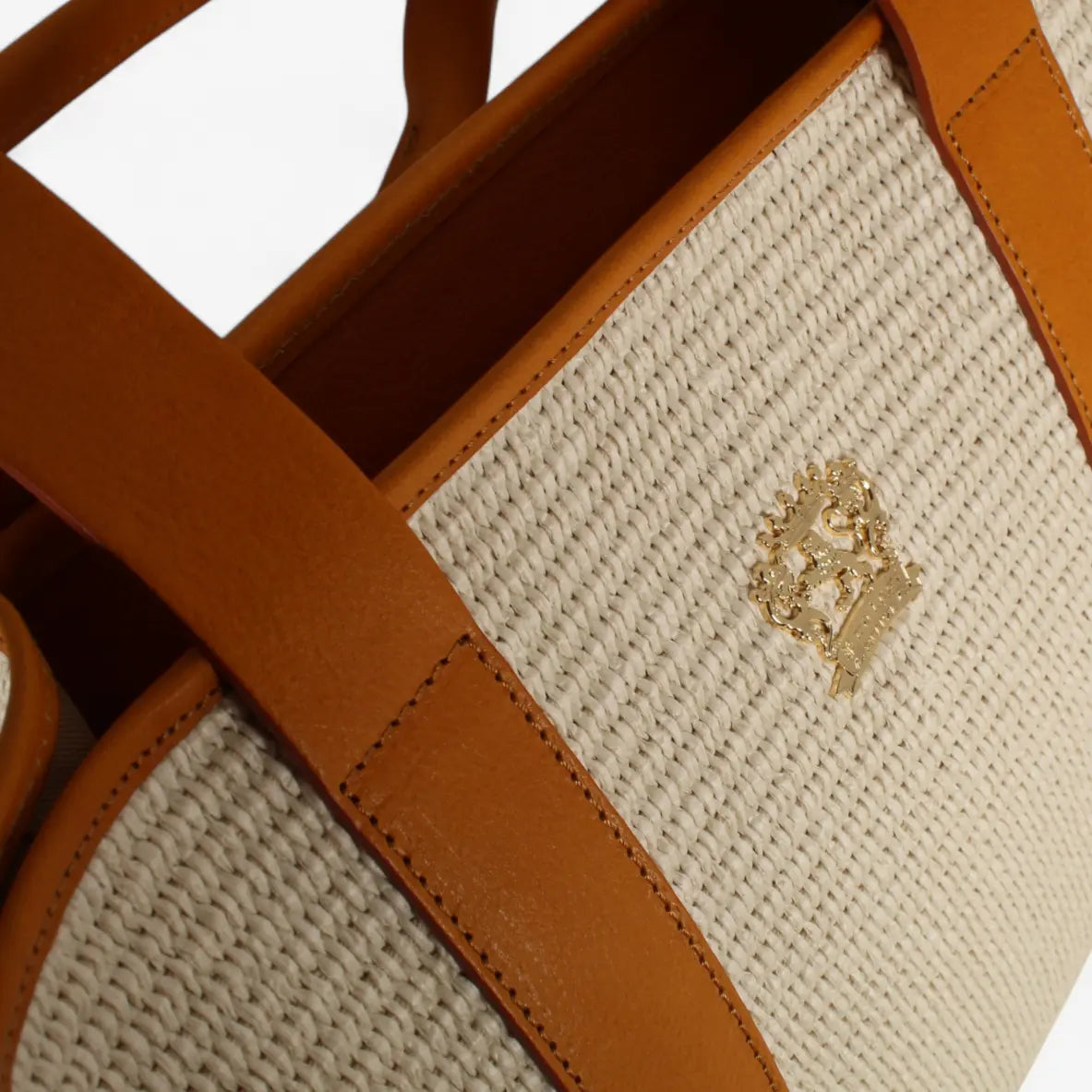Tonfano Tote Bag Raffia cognac