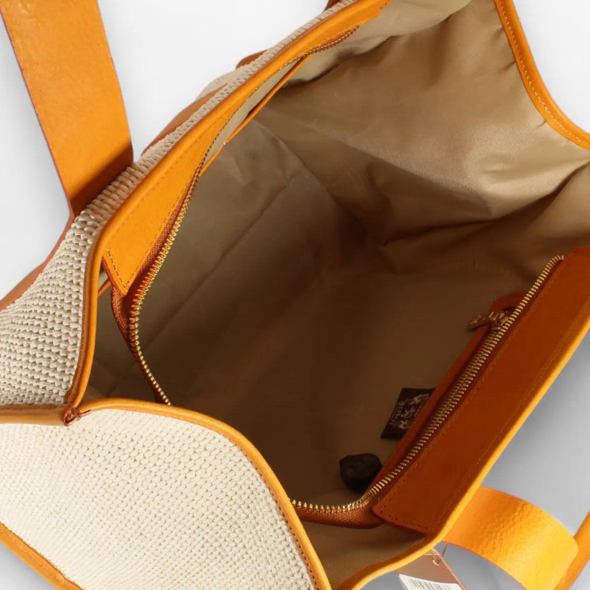 Tonfano Tote Bag Raffia cognac